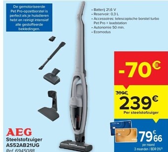 Carrefour Steelstofzuiger as52ab21ug aanbieding