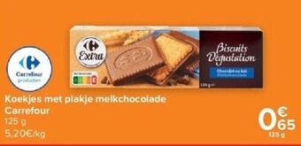 Carrefour Koekjes met plakje melkchocolade carrefour aanbieding