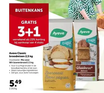 AVEVE Mix voor wit boerenbrood 2,5 kg aanbieding