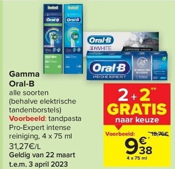 Carrefour Gamma oral-b aanbieding
