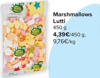 Carrefour Marshmallows lutti 450 g aanbieding