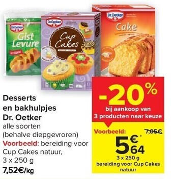 Carrefour Desserts en bakhulpjes dr. oetker aanbieding