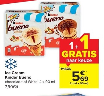 Carrefour Ice cream kinder bueno aanbieding