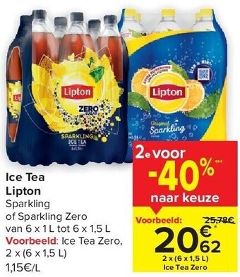 Carrefour Ice tea lipton aanbieding