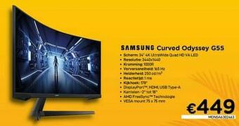 CompuDeals Samsung curved odyssey g55 aanbieding