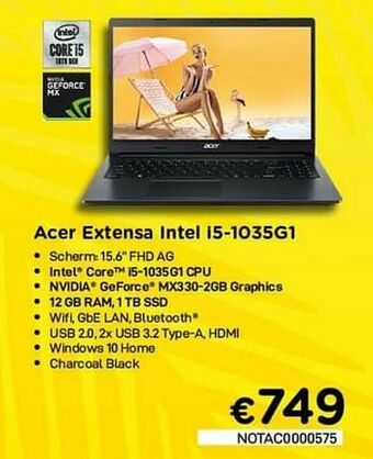 CompuDeals Acer extensa intel i5-1035g1 aanbieding