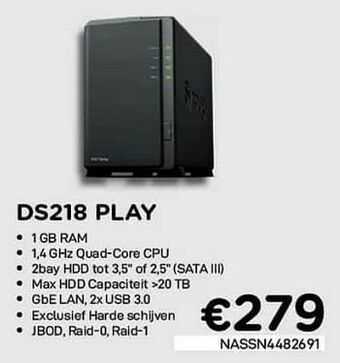 CompuDeals Syno logy ds218 play aanbieding