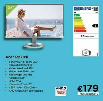 CompuDeals Acer r270si aanbieding