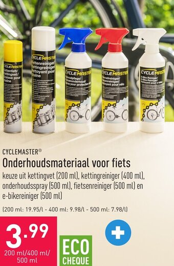 ALDI Cyclemaster Onderhoudsmateriaal Voor Fiets aanbieding