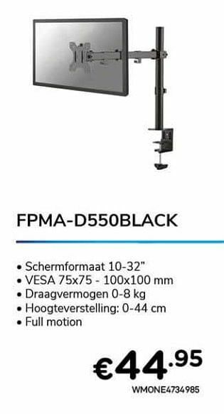 CompuDeals Newstar monitorarmen fpma-d550black aanbieding