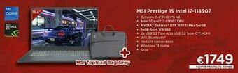 CompuDeals Msi prestige 15 intel i7-1185g7 aanbieding