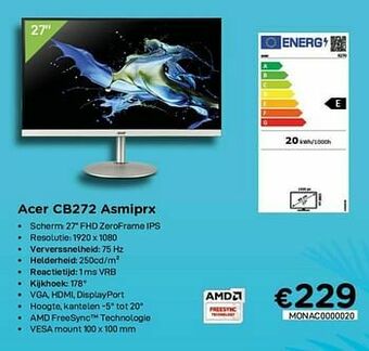 CompuDeals Acer cb272 asmiprx aanbieding
