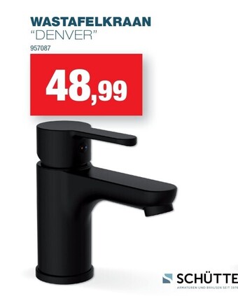 Hubo Wastafelkraan “denver” aanbieding