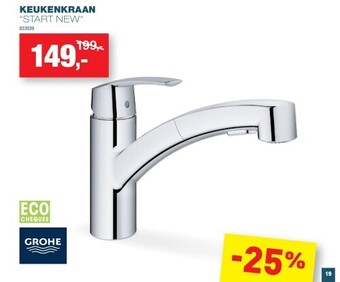 Hubo Keukenkraan “start new“ aanbieding