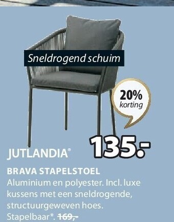 Jysk Brava stapelstoel aanbieding