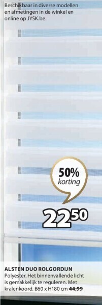 Jysk Alsten duo rolgordijn aanbieding