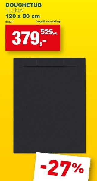Hubo Douchetub “luna” 120 x 80 cm aanbieding