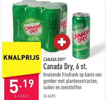 ALDI Canada Dry 6 x 33cl aanbieding