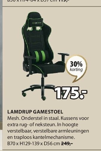 Jysk Lamdrup gamestoel aanbieding