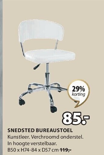 Jysk Snedsted bureaustoel aanbieding