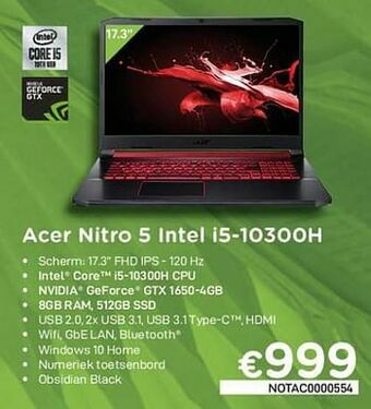 CompuDeals Acer nitro 5 intel i5-10300h aanbieding