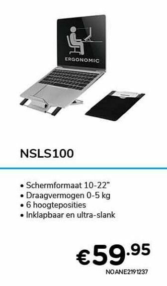 CompuDeals Newstar laptop stands nsls100 aanbieding