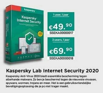 CompuDeals Kaspersky lab internet security 2020 aanbieding