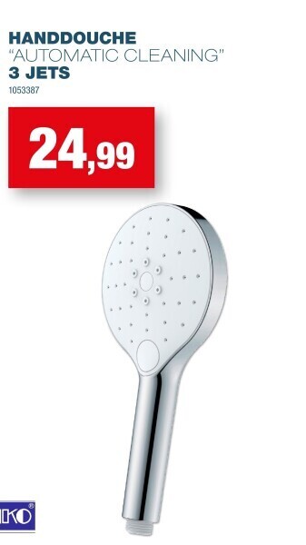 Hubo Handdouche “automatic cleaning” 3 jets aanbieding