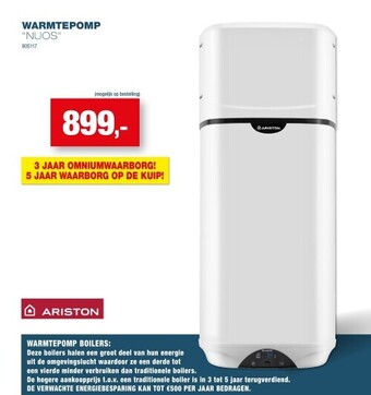 Hubo Warmtepomp “nuos“ aanbieding