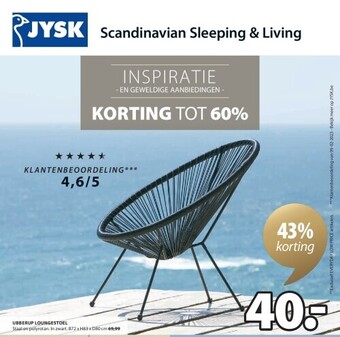 Jysk Ubberup loungestoel aanbieding