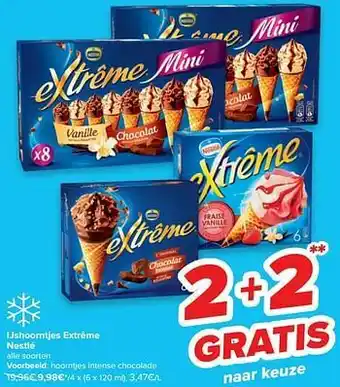 Carrefour Nestlé hoorntjes intense chocolade aanbieding
