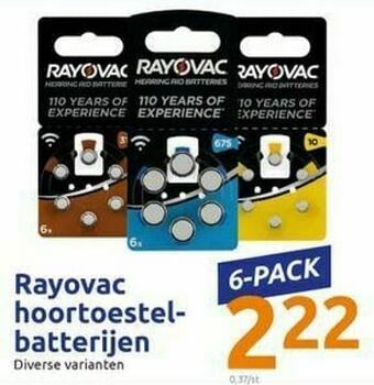 Action Rayovac hoortoestel- batterijen aanbieding