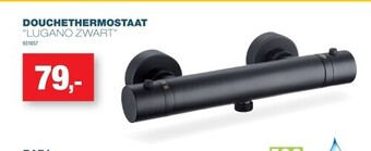 Hubo Douchethermostaat “lugano zwart” aanbieding