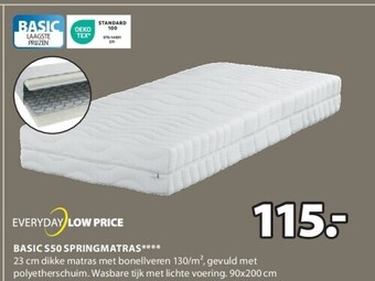 Jysk Basic s50 springmatras aanbieding