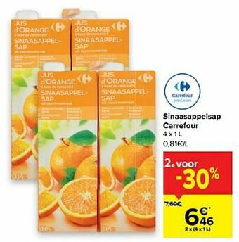 Sinaasappelsap carrefour