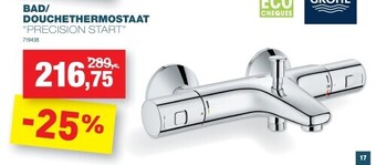 Hubo Bad/ douchethermostaat “precision start” aanbieding