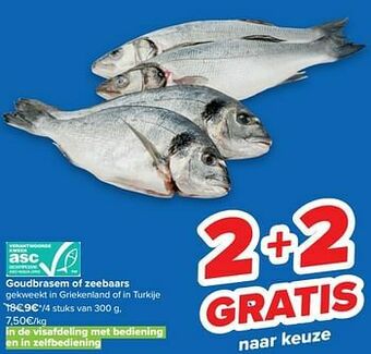 Carrefour Goudbrasem of zeebaars aanbieding
