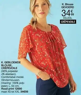 Damart Blouse gevoerd aanbieding