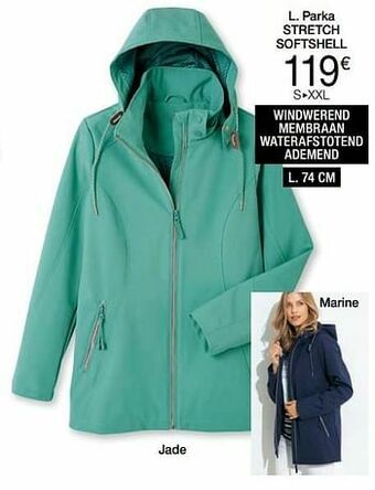 Damart Parka stretch softshell aanbieding