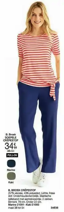 Damart Broek soepele crêpestof aanbieding
