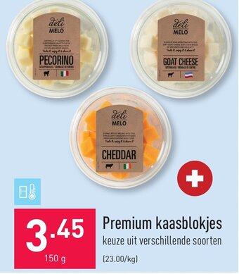 ALDI Premium Kaasblokjes 150g aanbieding