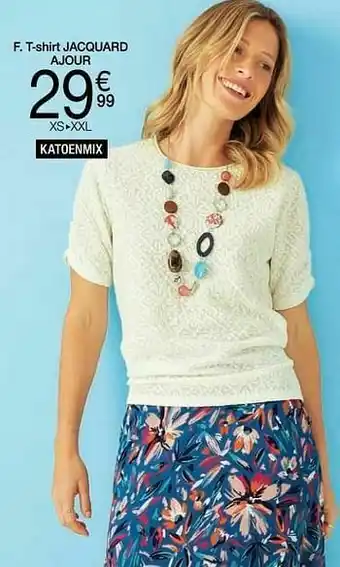 T-shirt jacquard ajour