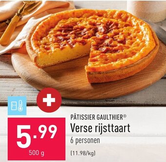 ALDI Patissier Gaulthier Verse Rijsttaart 500g aanbieding