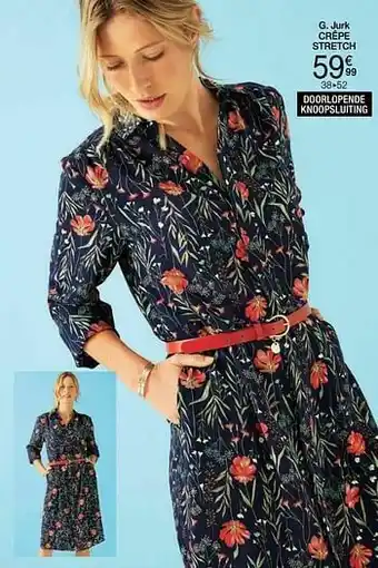 Damart Jurk crêpe stretch aanbieding