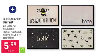 ALDI Home Creation Living Deurmat 40 x 60cm aanbieding
