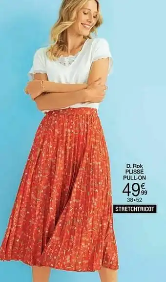 Damart Rok plissé pull-on aanbieding
