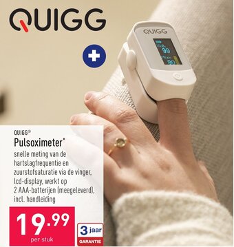 ALDI Quigg Pulsoximeter aanbieding
