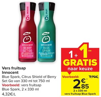 Carrefour Market Innocent Vers Fruitsap 2 x 330ml aanbieding