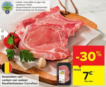 Carrefour Market Koteletten van Varken van Weleer Kwaliteitsketen Carrefour aanbieding