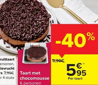 Carrefour Market Taart Met Chocomousse 6 Personen aanbieding